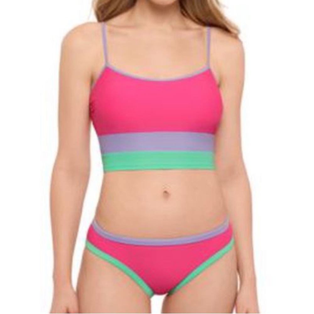Salt + Cove Junior Color Blocked Midkini Top and Hipster Bottoms NEW Size Small